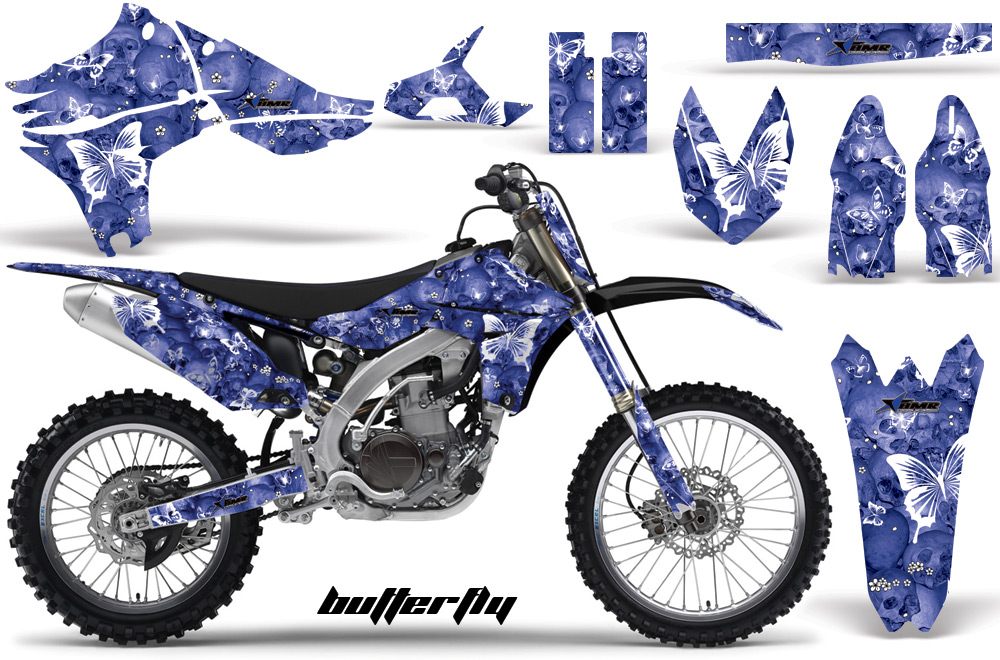 Yamaha YZ450F 2010 Graphics BUTTERFLY-WHITE BLUEBG-NP